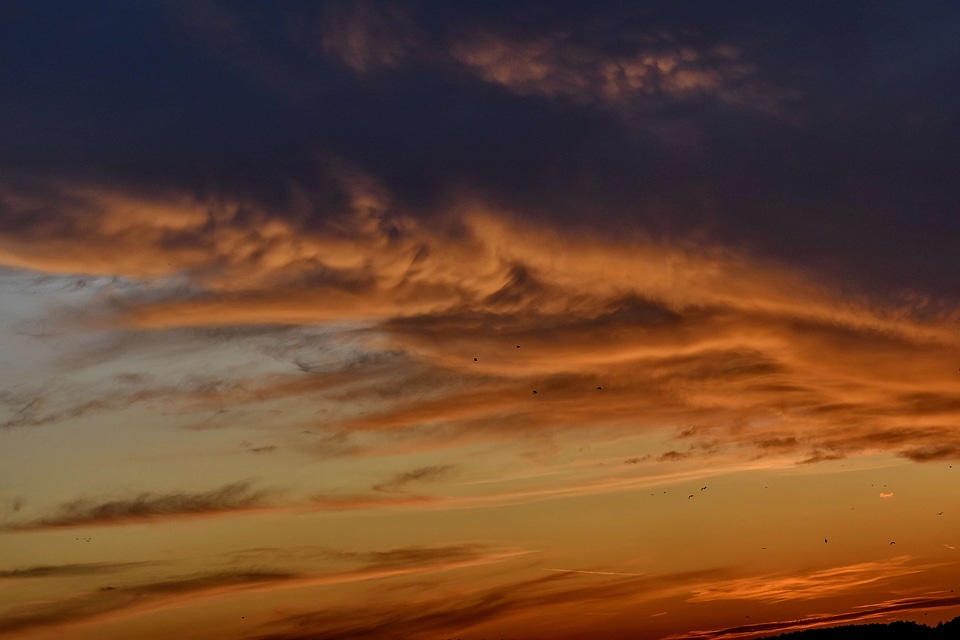 Cloudy sky glow storm