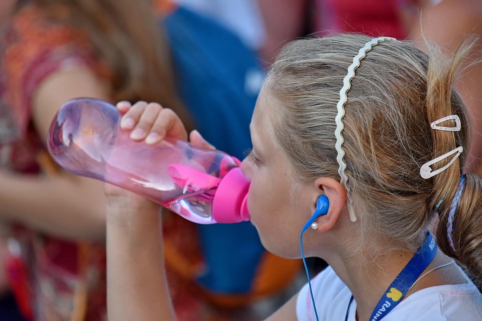 Bottled Water child crowd
