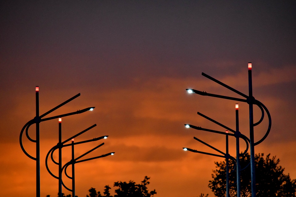 Industry electricity sunset