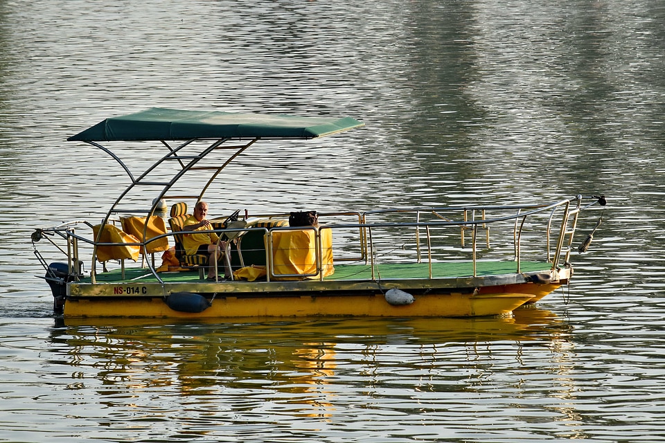 Fisherman boat water