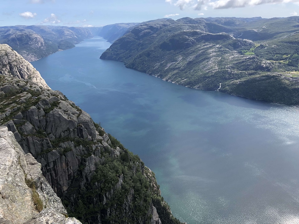 Mountain Peak panoramic river photo