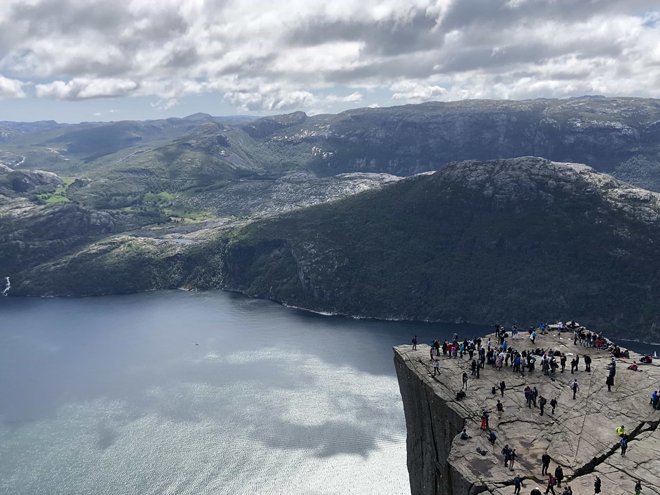 Crowd high land tourist attraction