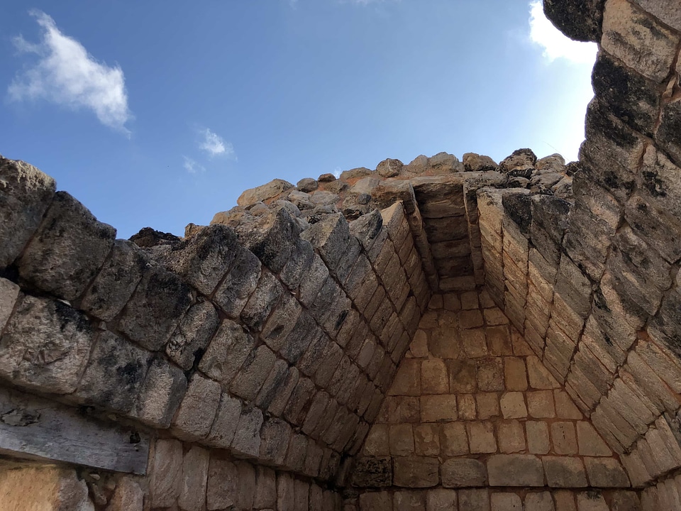 Handmade stone wall ancient