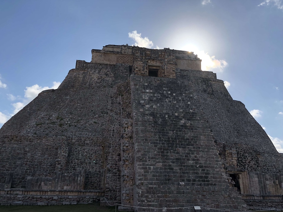 Archaeology sunrays pyramid