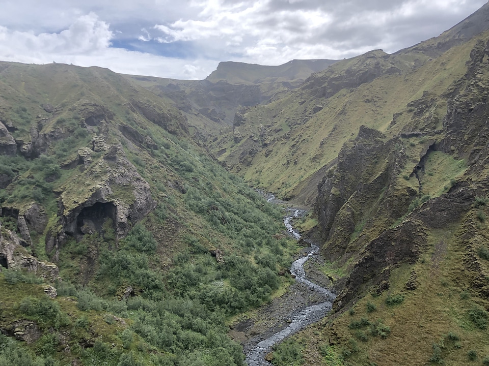 Alpine mountain peak river