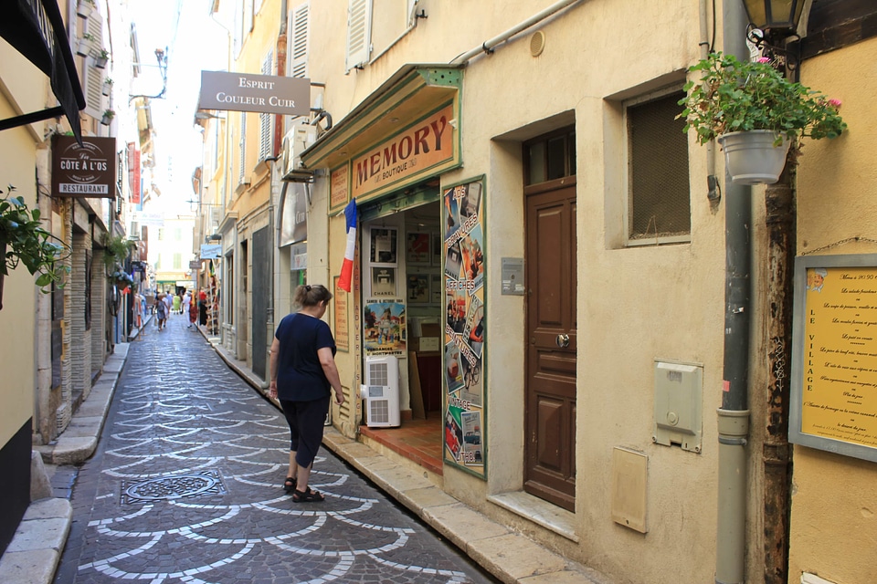 Narrow street tourist attraction photo