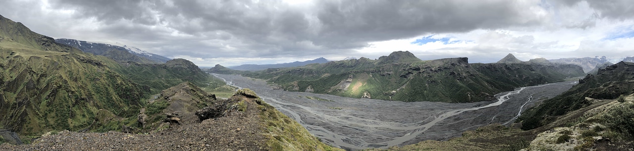 Glacier landscape panorama