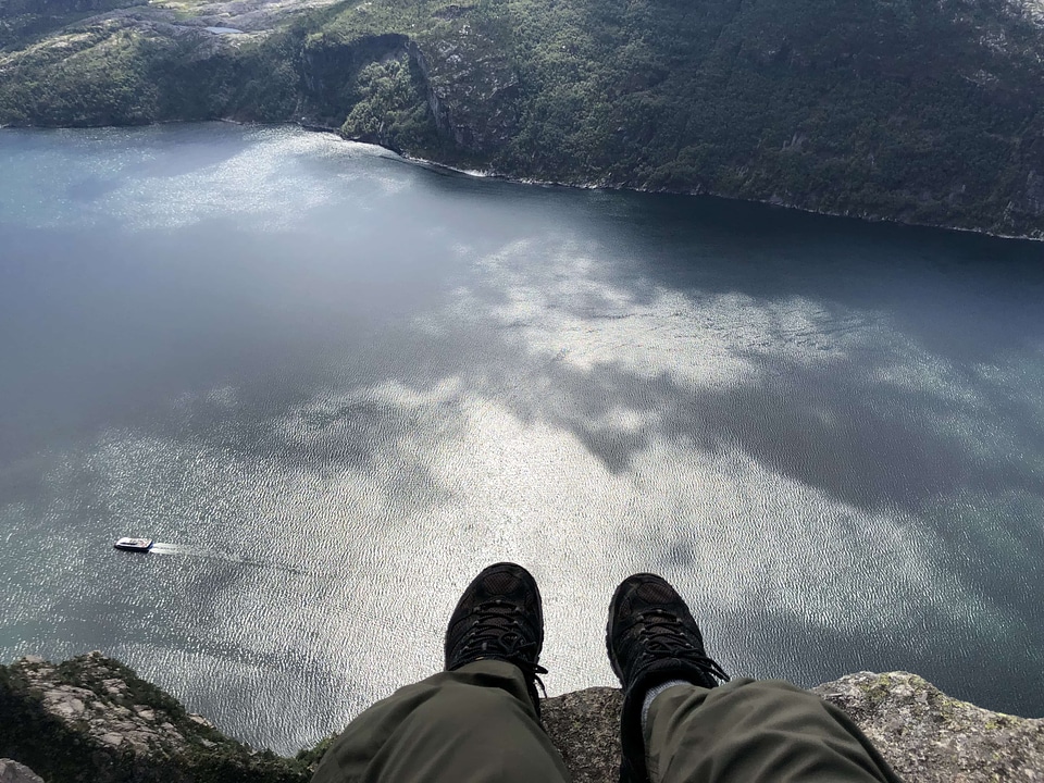 Cliff high land lakeside