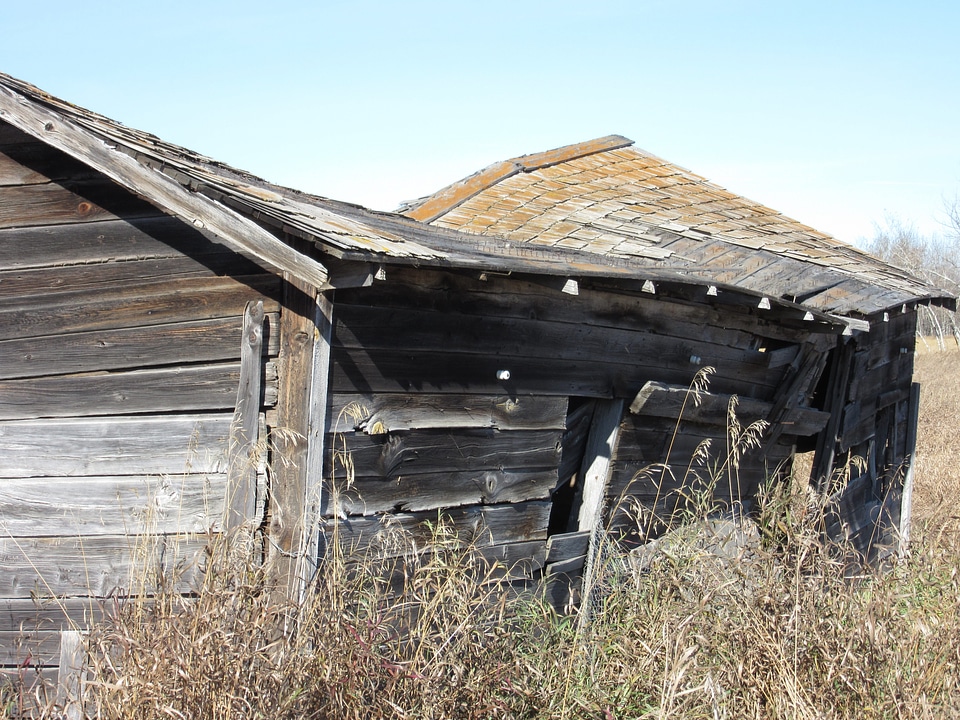 Ghostly abandoned countryside