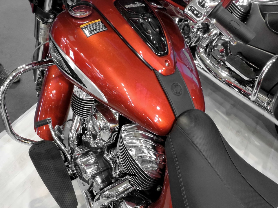 Metallic motorbike paint