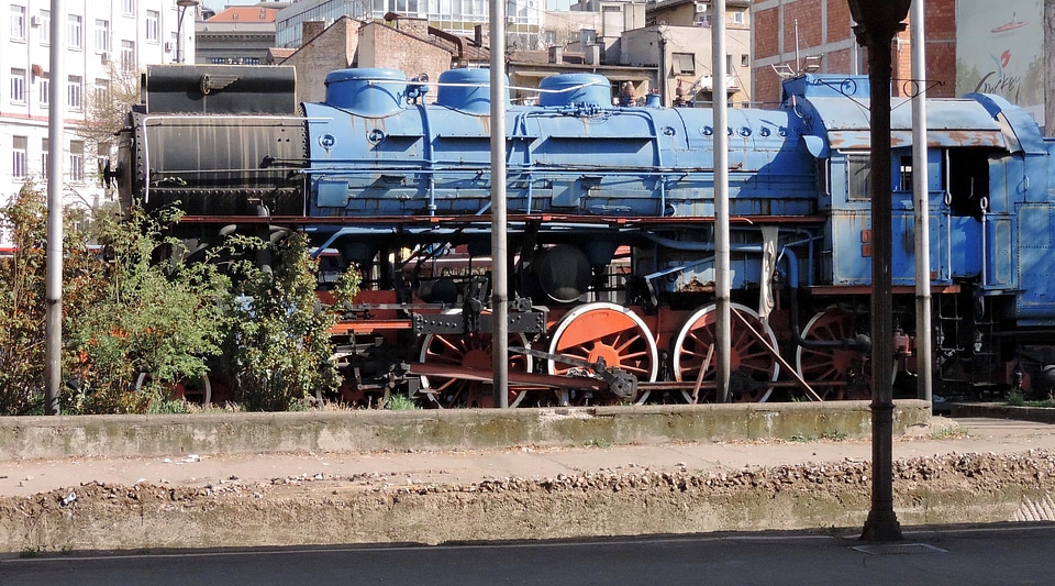 Abandoned cargo locomotive photo