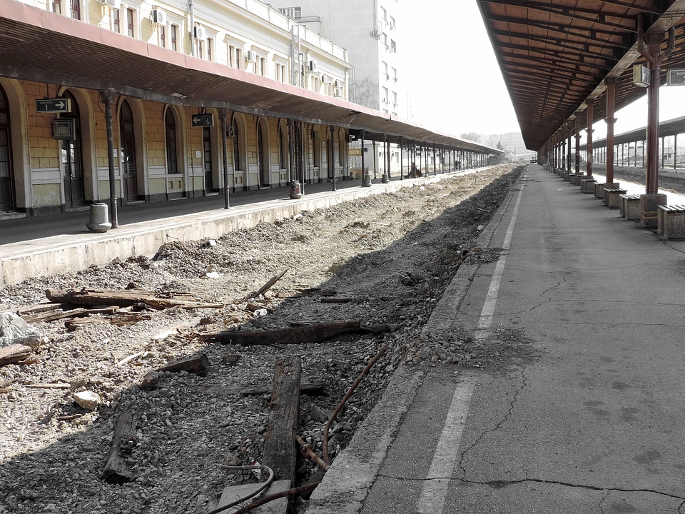 Abandoned capital city exterior