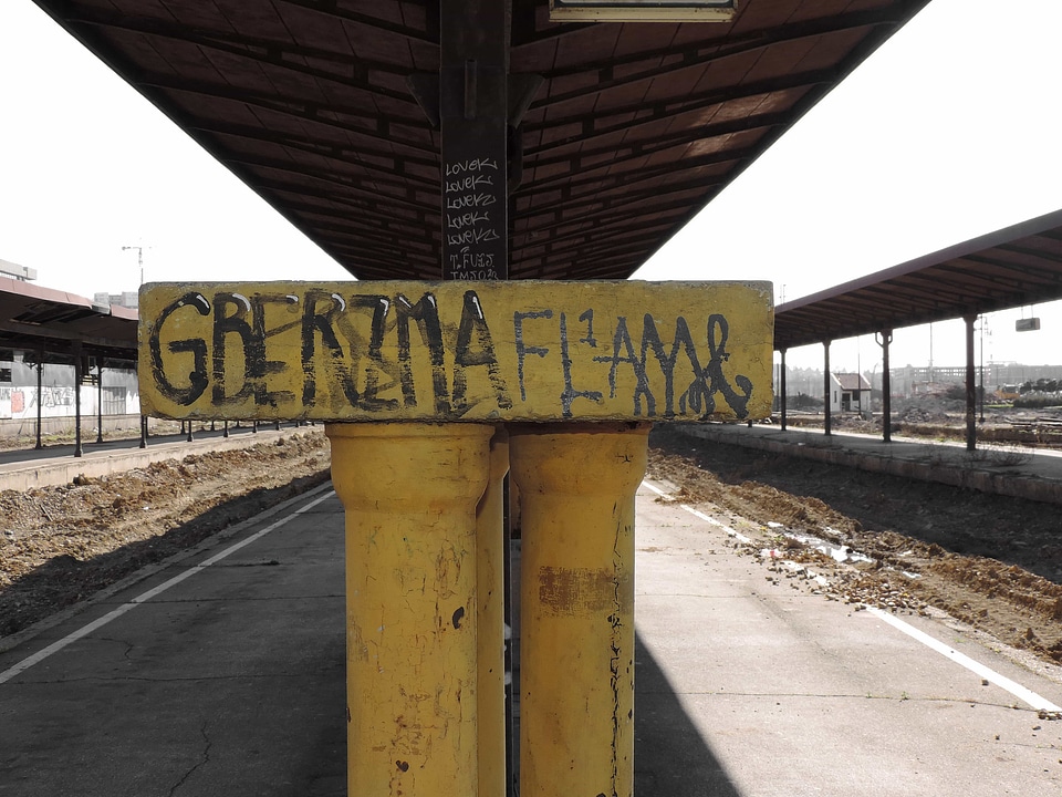 Abandoned old railway station