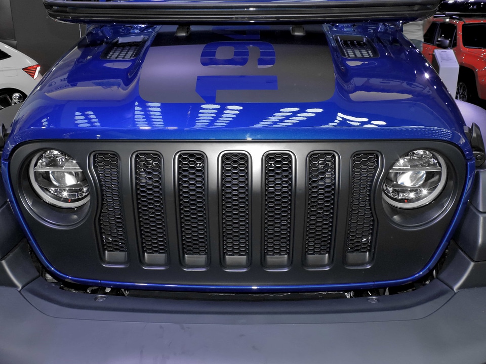 Hood headlight jeep