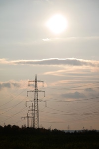 High voltage pylon steel photo