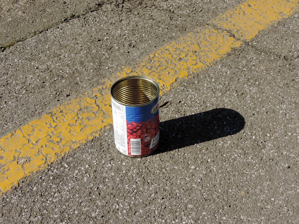 Canister concrete garbage