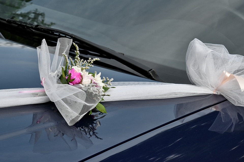Ceremony wedding windshield