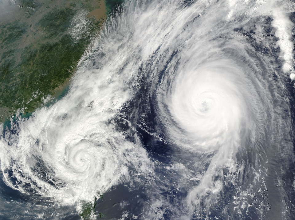 Cyclone clouds storm
