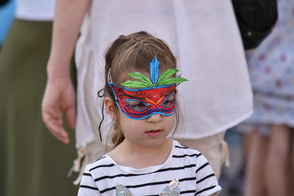 Colorful costume face