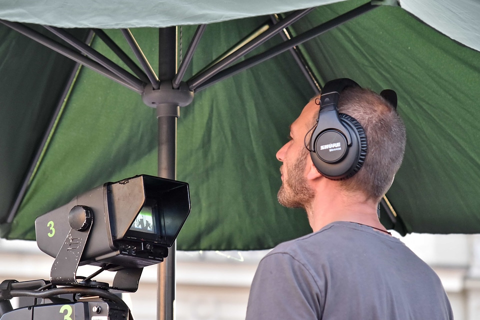 Camera professional television news