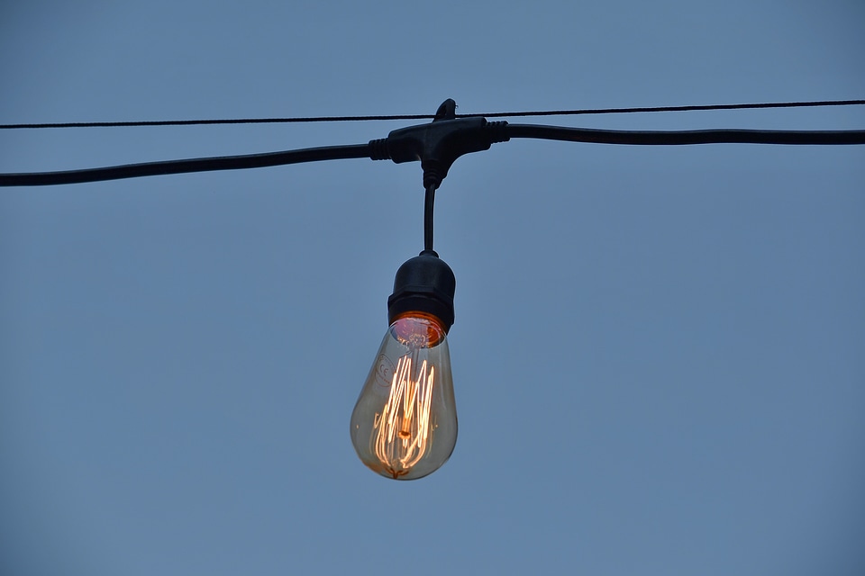 Light Bulb cable cloud