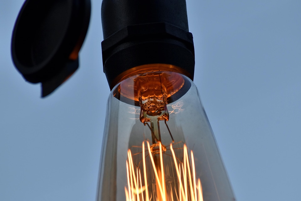 Electricity wire lamp