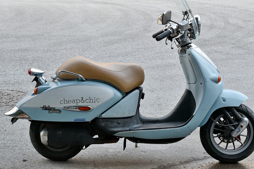 Moped nostalgia side view