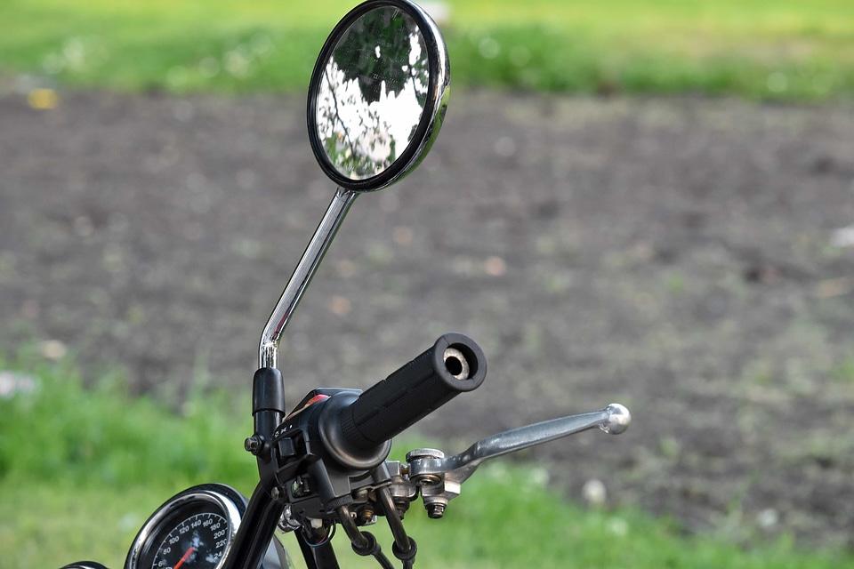 Mirror motorcycle speedometer