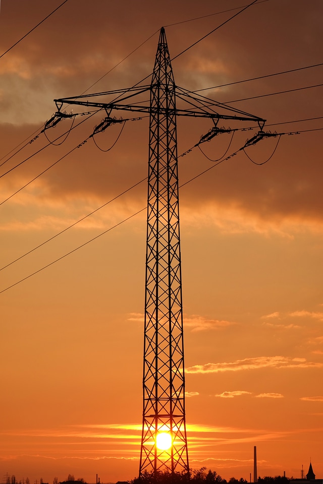 High voltage steel pylon