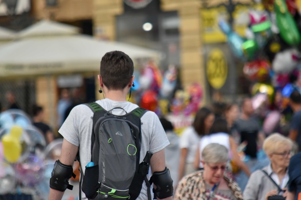Crowd teenager urban