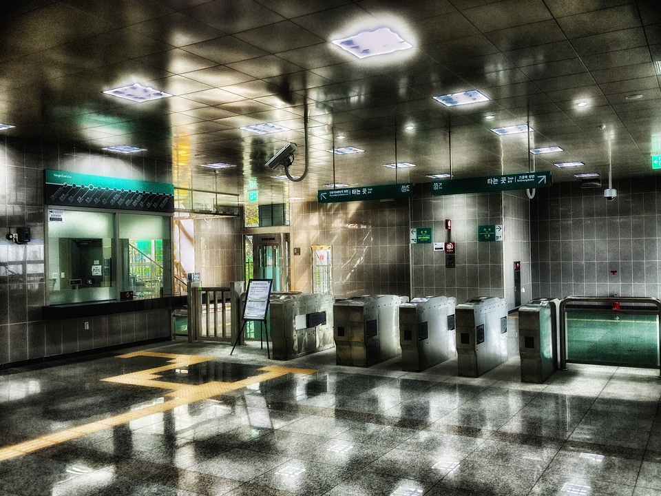 Mass transit station interior