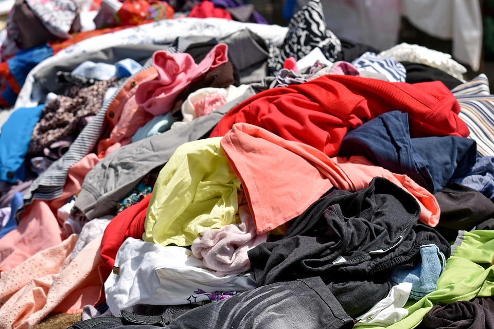 Clothes colourful many