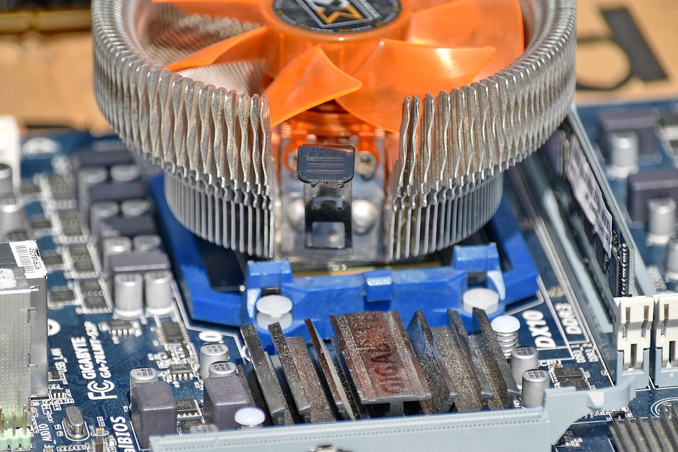 Detail motherboard processor