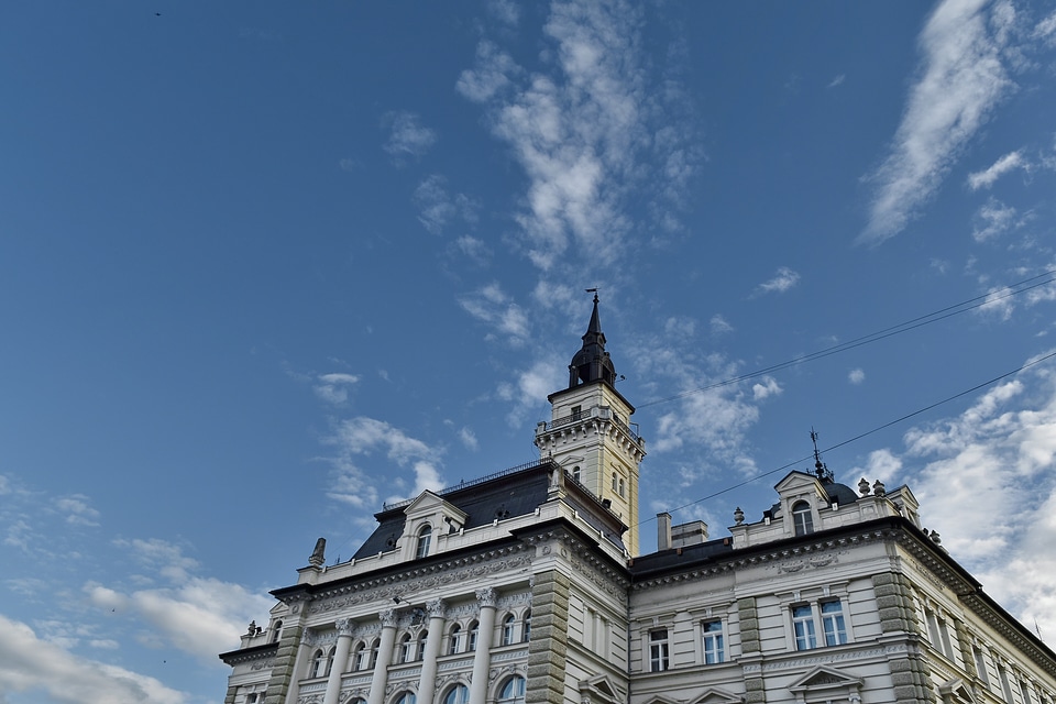 Angle baroque city hall