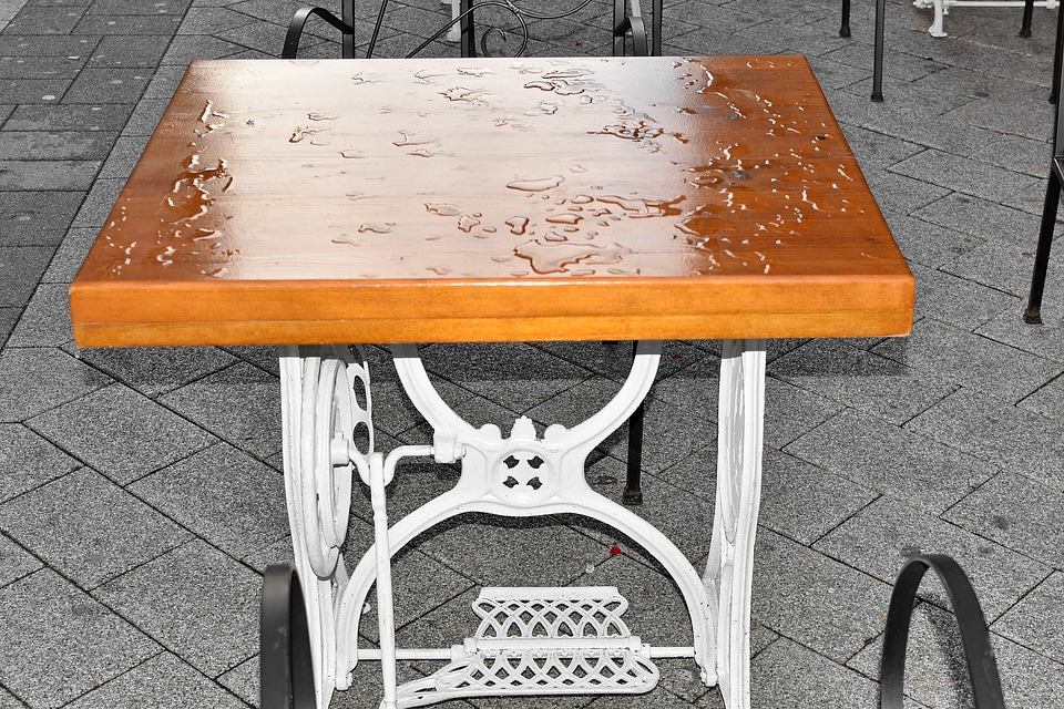 Furniture rain street