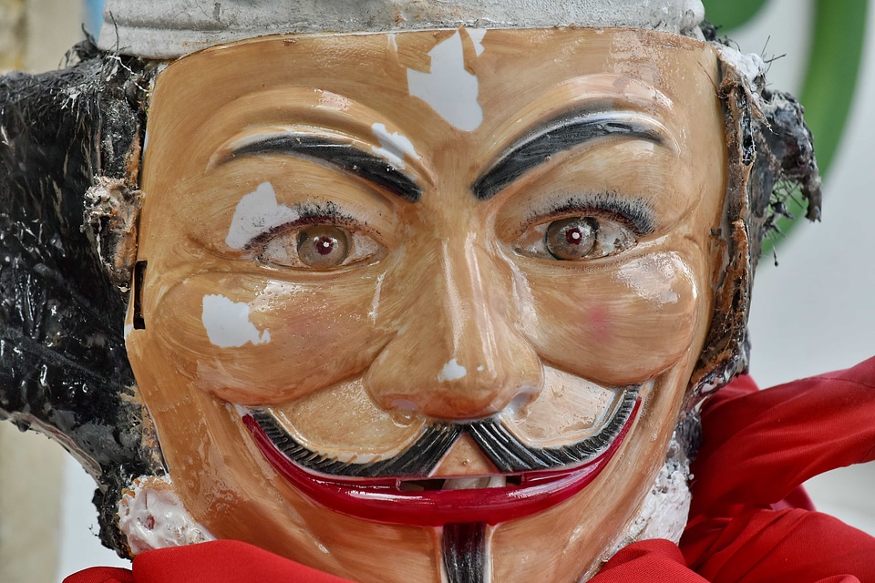Detail handmade mask