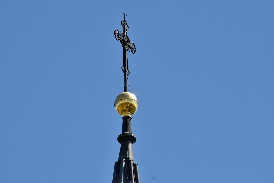 Church Tower details sunshine