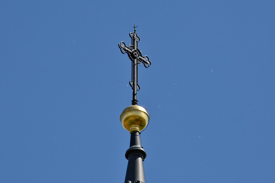 Brass christianity cross