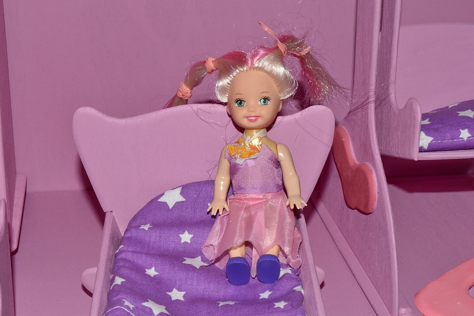 Decoration doll pinkish