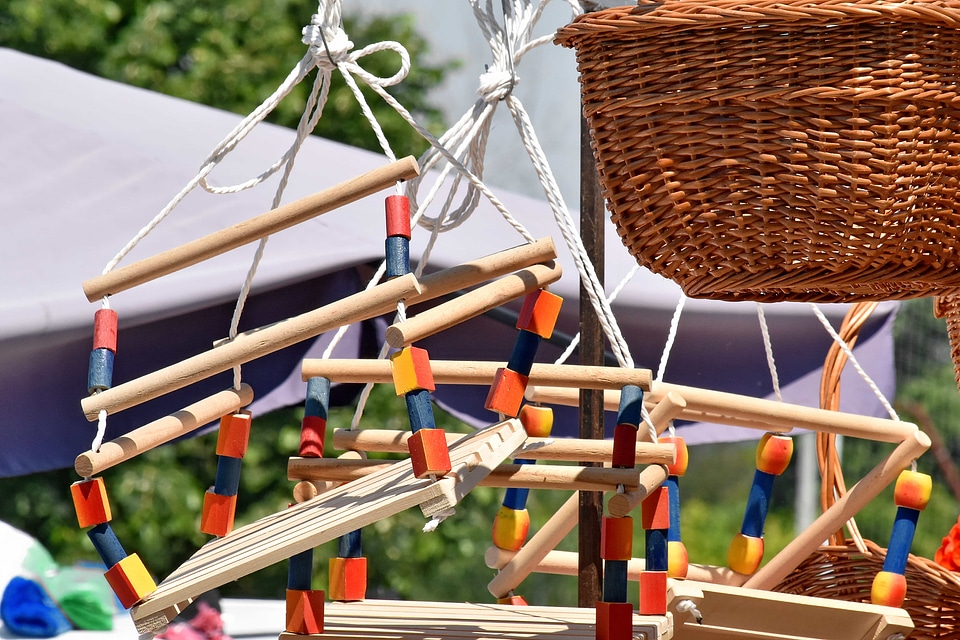 Swing toyshop wicker basket