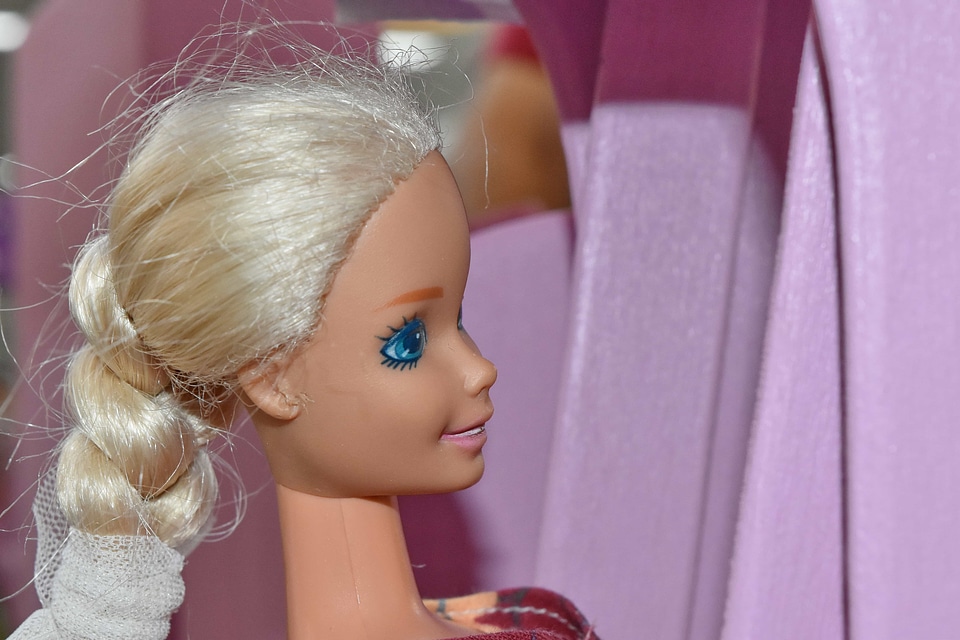 Blonde Hair doll plastic