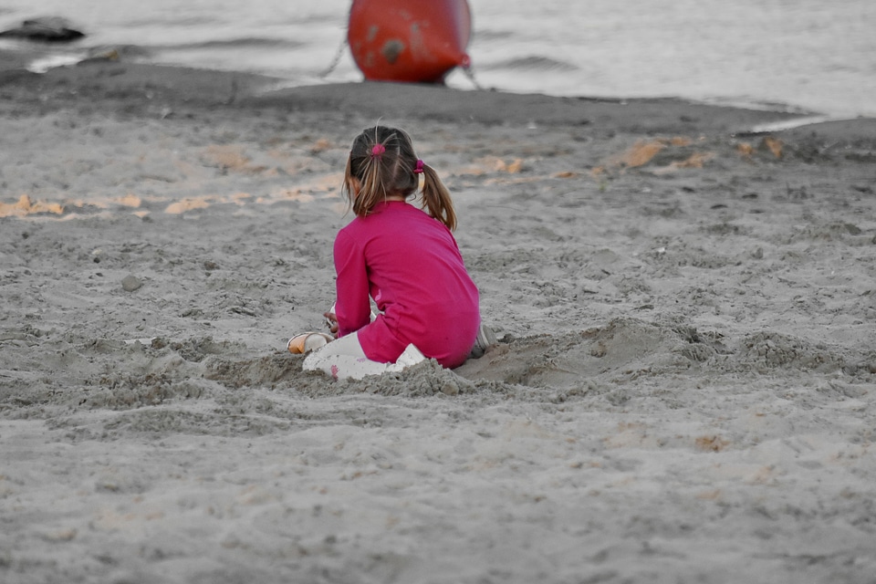 Beach childhood playful