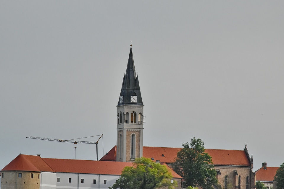 Castle church tower Croatia photo