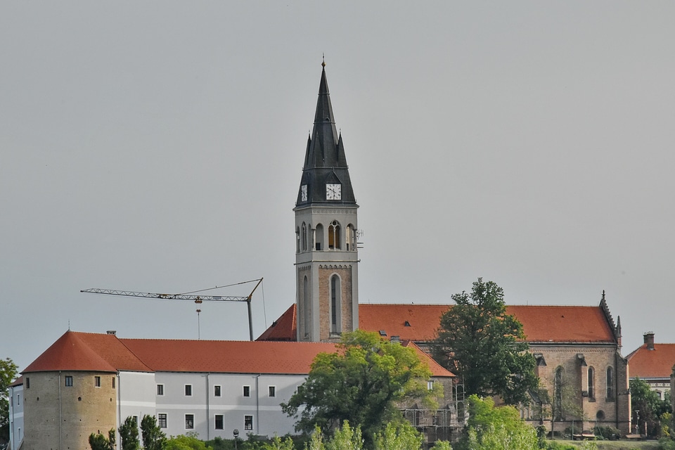 Castle church tower Croatia photo