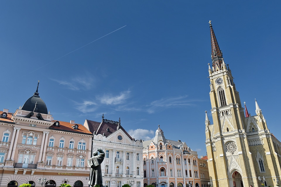 Downtown square architecture