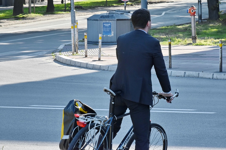 Bicycle business city businessman