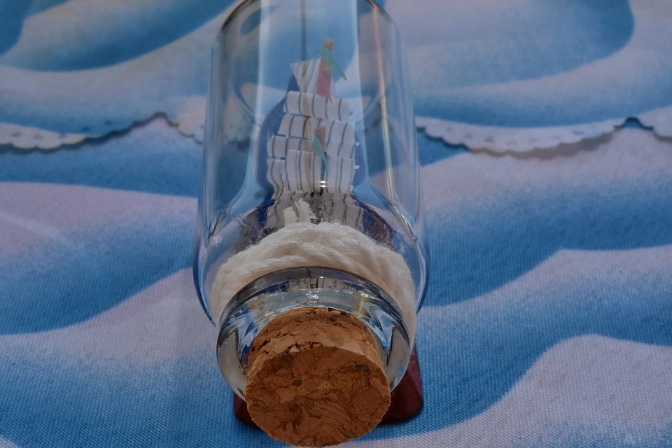 Bottle handmade miniature