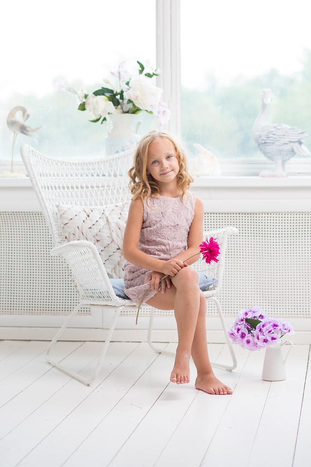 White cute happy