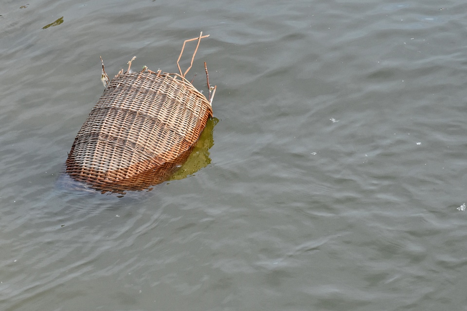 Flood garbage river
