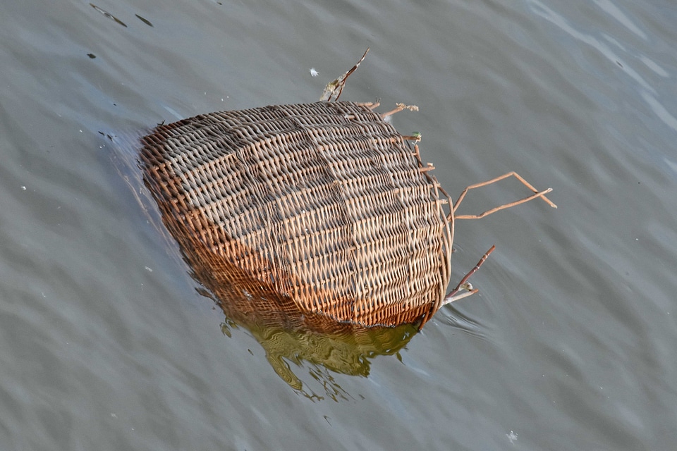 Flood garbage wicker basket